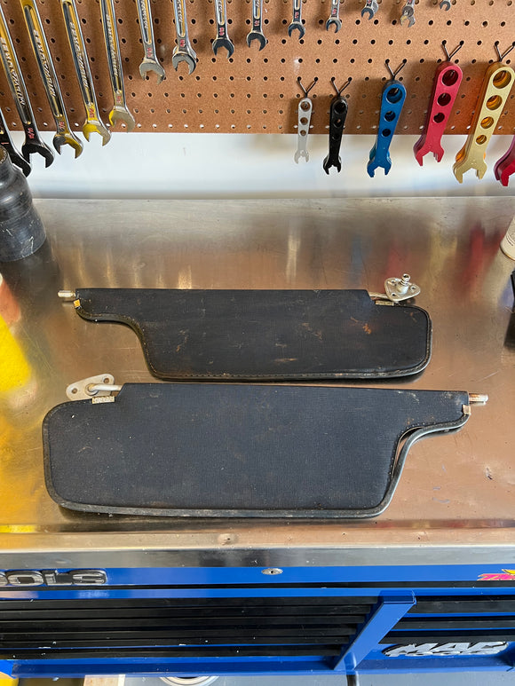 1966-1967 B-Body Mopar Sunvisors w/ Hardware - Blue - USED OEM