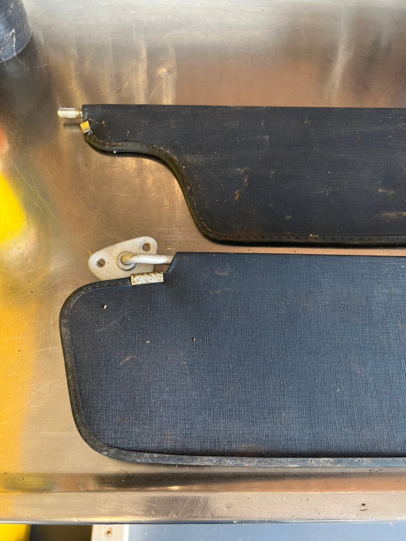 1966-1967 B-Body Mopar Sunvisors w/ Hardware - Blue - USED OEM