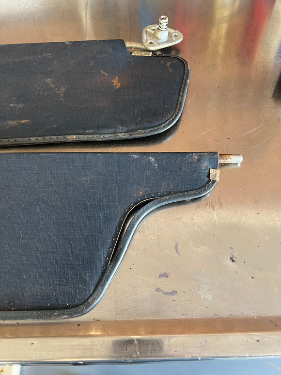 1966-1967 B-Body Mopar Sunvisors w/ Hardware - Blue - USED OEM